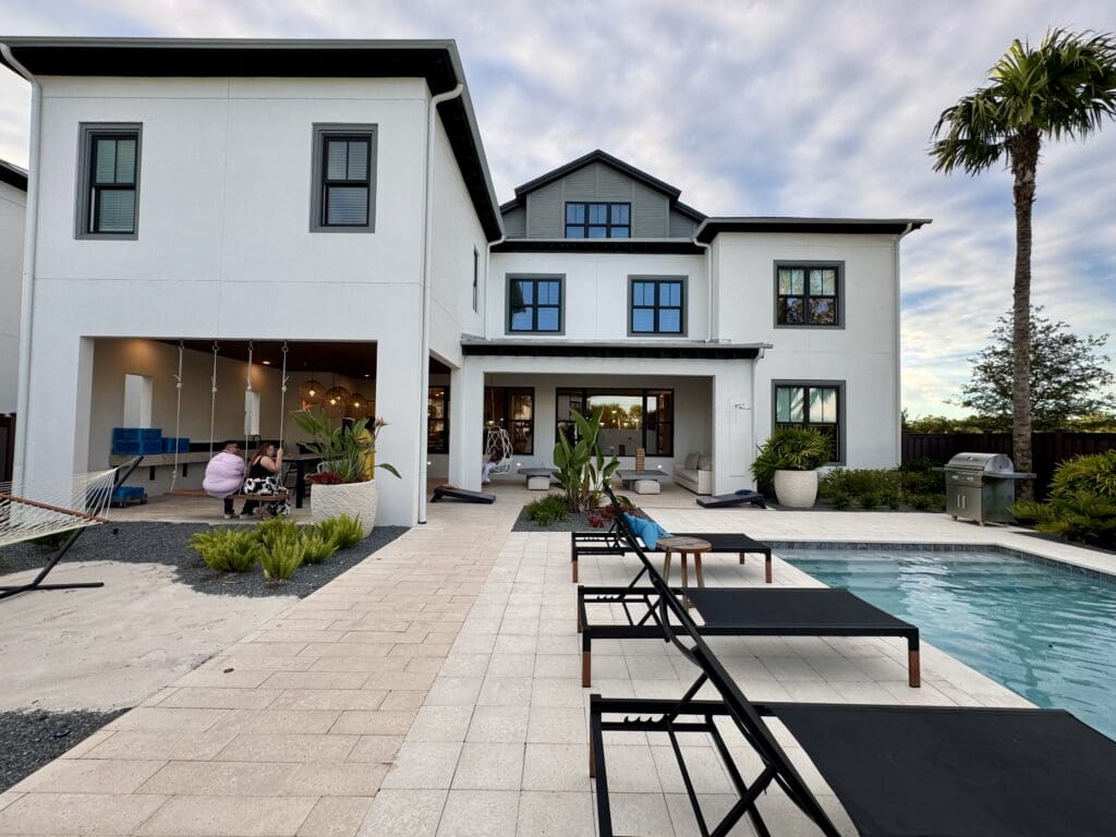 Image of 11-bedroom accommodations, private pool, great for group gatherings.